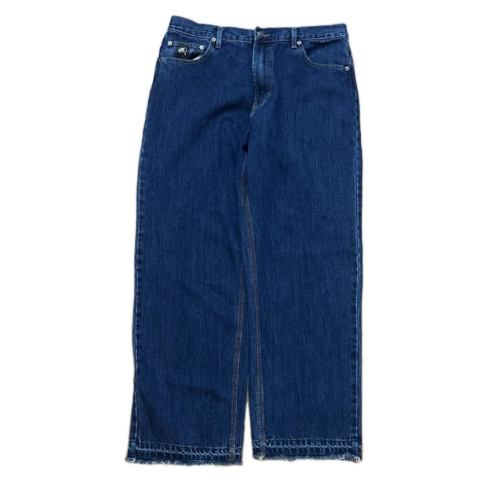 Rare Vintage Pass-Port Skateboard Jeans 36x30 Baggy Wide Leg Blue Denim Skate